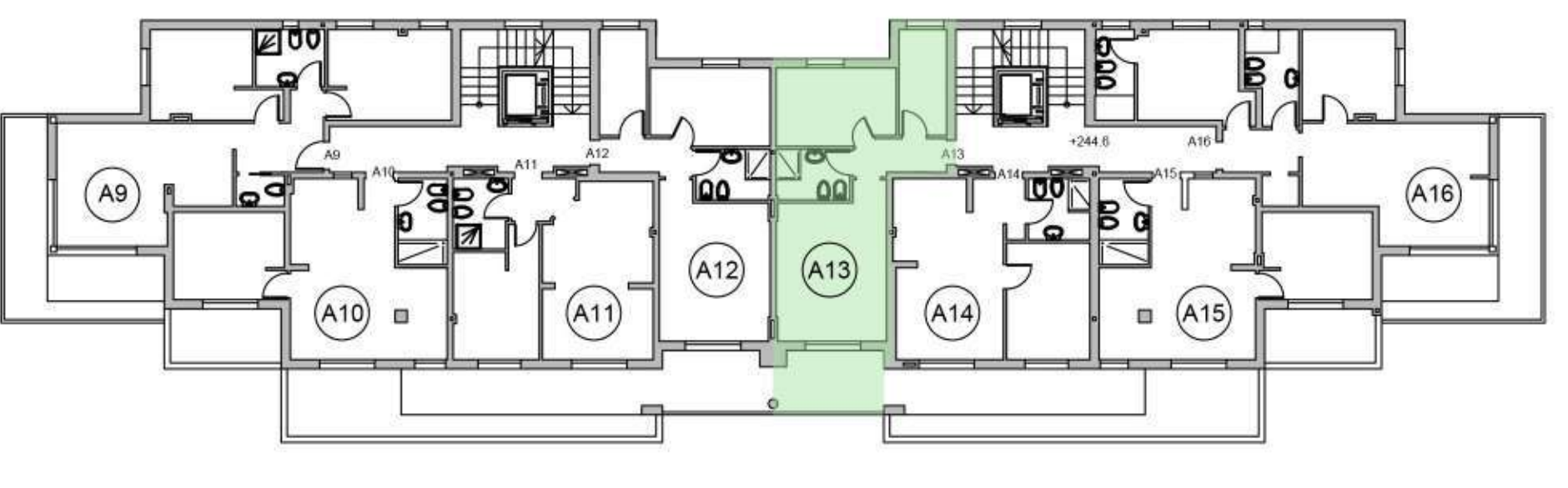 Dimora A13 + 244.6 M.s.l
